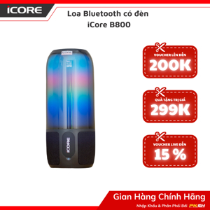 Loa Bluetooth có đèn iCore B800