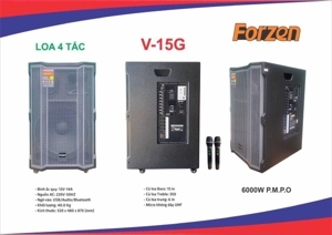 Loa di động Forzen V-15G (4 tấc gỗ Bass 40 - 600W)