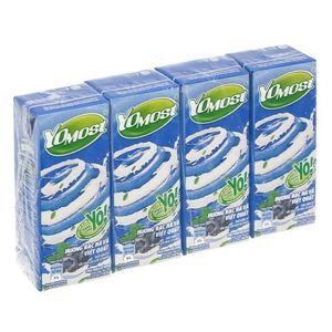 Lốc 4 hộp sữa chua uống hương bạc hà và việt quất YoMost 170ml