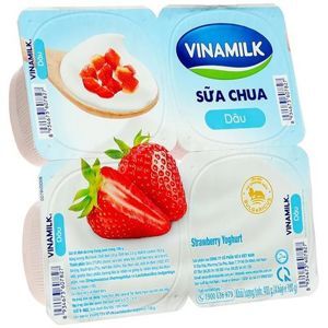 Lốc 4 hộp sữa chua Vinamilk dâu 100g