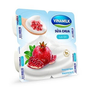 Lốc 4 hộp sữa chua Vinamilk lựu đỏ 100g
