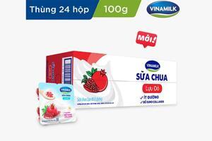 Lốc 4 hộp sữa chua Vinamilk lựu đỏ 100g