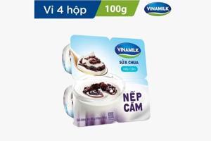 Lốc 4 hộp sữa chua Vinamilk nếp cẩm 100g
