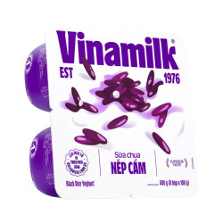 Lốc 4 hộp sữa chua Vinamilk nếp cẩm 100g