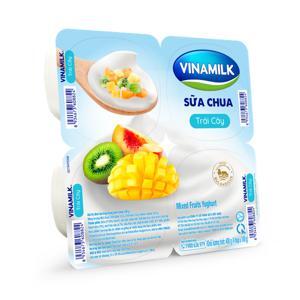 Lốc 4 hộp sữa chua Vinamilk trái cây 100g
