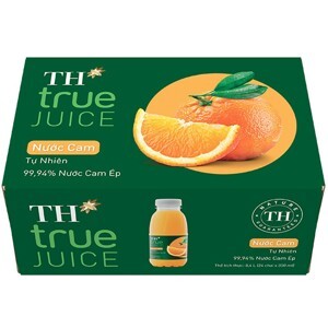 Lốc 6 chai nước cam tự nhiên TH True Juice 350ml