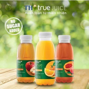 Lốc 6 chai nước cam tự nhiên TH True Juice 350ml