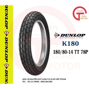 Lốp Dunlop 180/80-14 K180