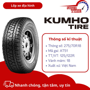Lốp Kumho 275/70R18 AT51