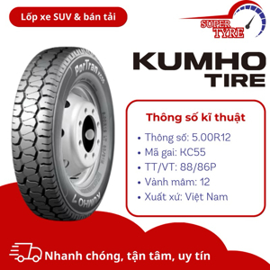 Lốp ô tô Kumho 5.00R12 KC55