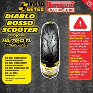 Lốp Pirelli diablo rosso scooter 110/70-12 tl