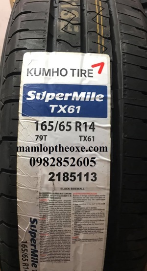Lốp vỏ xe ô tô Kumho 165/65R14 TX61