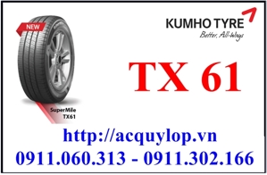 Lốp vỏ xe ô tô Kumho 165/65R14 TX61
