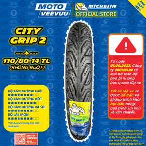 Lốp/Vỏ xe máy Michelin 110/80-14 City Grip 2