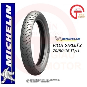 Lốp/vỏ xe máy Michelin 70/90-16 Pilot Street 2