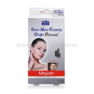 Lột mụn cám than hoạt tính Mayan Nose Cleaning Strips Charcoal 4 miếng