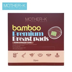 Lót thấm sữa sợi tre Mother-K Hàn Quốc 32 chiếc