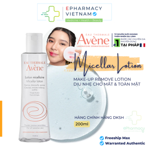 Lotion tẩy trang cho da nhạy cảm Avène Micellar Lotion Make-Up Remover 200ml