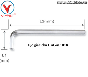 Lục giác chữ L (dài) 10mm Toptul AGAL1018