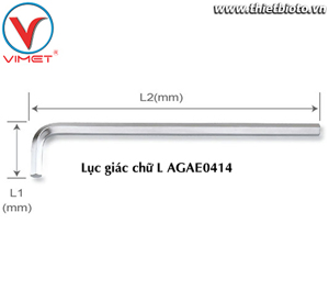 Lục giác chữ L loại dài Toptul AGAE0414