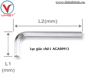 Lục giác chữ L ngắn Toptul AGAS0912