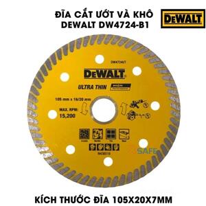 Lưỡi cắt gạch ướt 105x20mm Dewalt DW4724