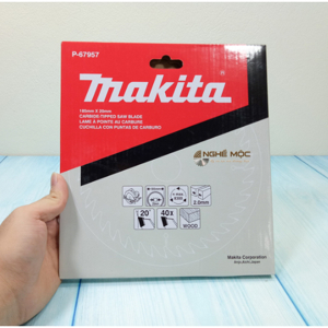 Lưỡi cắt gỗ 40 răng Makita P-67957 - 185 x 20 x 40T