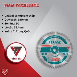 Lưỡi cưa gỗ hợp kim TCT 185mm Total TAC231443