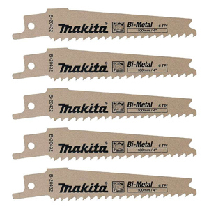 Lưỡi cưa kiếm cắt kim loại-gỗ 100mm Makita B-20432 (Vĩ 5 lưỡi)