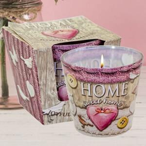 Ly nến thơm tinh dầu Bartek Home Sweet Home 115g QT00667- hương cam rừng