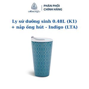 Ly sứ dưỡng sinh 0.48L + nắp Indigo