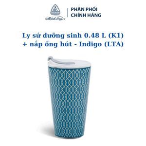 Ly sứ dưỡng sinh 0.48L + nắp Indigo