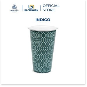 Ly sứ dưỡng sinh 0.48L + nắp Indigo