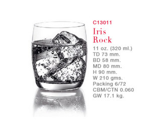 Ly thủy tinh Iris Rock - 320ml