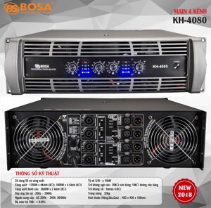 Main đẩy công suất Bosa KH4080 4 Kênh