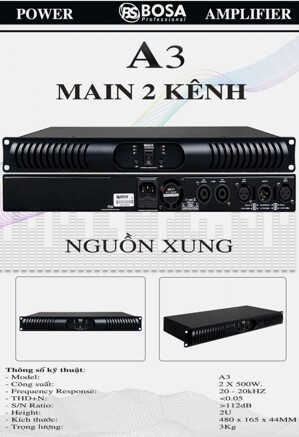 Main đẩy công suất nguồn xung Bosa A3