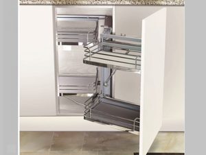 Mâm xoay góc 1/2 inox mờ Huge H-MC1318