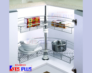 Mâm xoay inox nan bóng mở 3/4 Eurokits GK.270