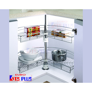 Mâm xoay inox nan bóng mở 3/4 Eurokits GK.270