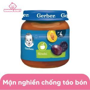 Mận đen nghiền chống táo bón Gerber - Nga 80gr 4m+