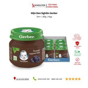 Mận đen nghiền chống táo bón Gerber - Nga 80gr 4m+