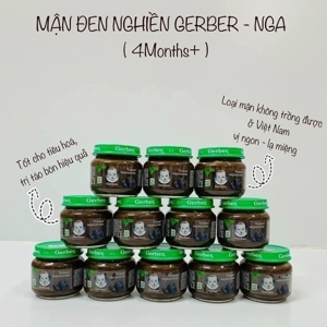 Mận đen nghiền chống táo bón Gerber - Nga 80gr 4m+