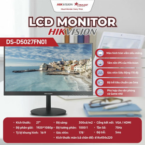 Màn hình máy tính Hikvision DS-D5027FN01 - 27 inch