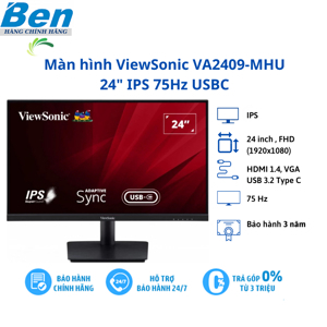 Màn hình máy tính Viewsonic VA2409-MHU - 24 inch