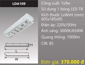 Máng đèn led phản quang âm trần Duhal LDA109