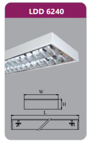 Máng đèn led phản quang gắn âm trần Duhal LDD 6240 (LDD6240)