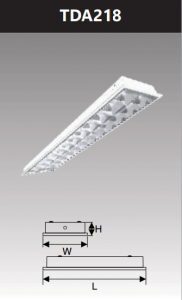 Máng đèn phản quang âm trần Duhal TDA218