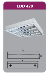 Máng đèn phản quang gắn nổi Duhal LDD420