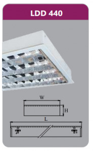 Máng đèn phản quang gắn nổi Duhal LDD440