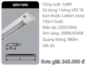 Máng đèn T8 Duhal QDV120S
